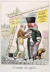 Das Vergnügen eines Plakatklebers, 1820